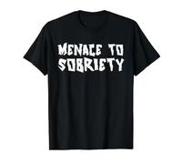 Amenaza a la sobriedad Camiseta gráfica económica, Hombre, Negro, M
