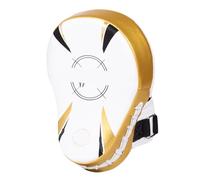 AMENGJ Almohadilla Golpeo Boxeo Guantes de Boxeo curvos 1 Pieza for Entrenamiento golpeo, Kickboxing, Muay Thai y Artes Marciales(White Gold)