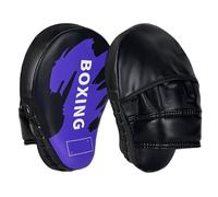 AMENGJ Almohadilla Golpeo Boxeo Guantes de Boxeo una Pieza for Hombre, Piel sintética, Ideales for Artes Marciales y Entrenamiento. Golpes curvos for Karate(Black Purple)