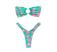 AMENGJ Bikini Mujer Bikini Push Up for Mujer, Traje de baño Sexy for Mujer, Conjunto de Bikini brasileño, Bikini Tipo Tanga, Trajes de baño Estampados, Ropa de Playa(Color 6,S)