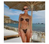 AMENGJ Bikini Mujer Bikinis Mujer Traje de baño Traje de baño Blanco Traje de baño Ropa de Playa Dos Piezas(Color 1,S)