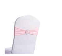 AMENGJ Cinta decoración de Silla 100/50/10 Uds. Nudo elástico for Silla, decoración de Boda, Hebilla, Fajas traseras, Hotel, Asiento casa, Decoraciones Elegantes Cinta(Pink,100pcs)