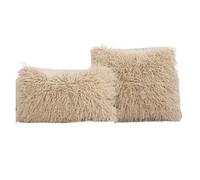 AMENGJ Funda de Cojín Funda de Almohada Felpa imitación Lana, decoración for Sala Estar, 1 ud(Khaki,45x45cm)