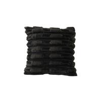 AMENGJ Funda de Cojín Funda de Almohada Terciopelo, Funda Felpa Suave 45x45cm, Forro Polar Corto sintético, 1 Unidad(Black)