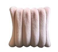 AMENGJ Funda de Cojín Fundas de Almohada Decorativas a Rayas Gruesas, Funda Suave Felpa, cojín Piel Conejo sintética(Color 4,61X61cm)