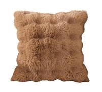 AMENGJ Funda de Cojín Fundas de cojín Piel sintética Decorativas, Funda Terciopelo Suave y Esponjoso, Almohada Cuadrada Conejo for sofá, 1 ud(Khaki,26x26inch(66x66cm))