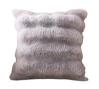 AMENGJ Funda de Cojín Fundas de cojín Piel sintética Decorativas, Funda Terciopelo Suave y Esponjoso, Almohada Cuadrada Conejo for sofá, 1 ud(Grey,16x16inch(40x40cm))