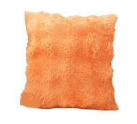 AMENGJ Funda de Cojín Fundas de cojín Piel sintética Decorativas, Funda Terciopelo Suave y Esponjoso, Almohada Cuadrada Conejo for sofá, 1 ud(Orange,16x16inch(40x40cm))