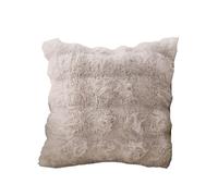 AMENGJ Funda de Cojín Fundas de cojín Piel sintética Decorativas, Funda Terciopelo Suave y Esponjoso, Almohada Cuadrada Conejo for sofá, 1 ud(Beige,12x18inch(30x50cm))