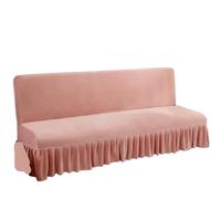 AMENGJ Funda Sofa Funda for sofá Cama futón de Terciopelo elástico, Felpa Gruesa sin Brazos con Falda, Protector Muebles, 1 ud(Color 22,L 180-200cm)