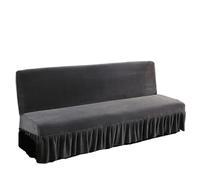 AMENGJ Funda Sofa Funda for sofá Cama futón de Terciopelo elástico, Felpa Gruesa sin Brazos con Falda, Protector Muebles, 1 ud(Type 6,S 120-140cm)