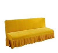 AMENGJ Funda Sofa Funda for sofá Cama futón de Terciopelo elástico, Felpa Gruesa sin Brazos con Falda, Protector Muebles, 1 ud(Color 4,L 180-200cm)