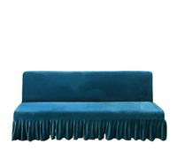 AMENGJ Funda Sofa Funda for sofá Cama futón de Terciopelo elástico, Felpa Gruesa sin Brazos con Falda, Protector Muebles, 1 ud(Color 3,S 120-140cm)