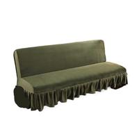AMENGJ Funda Sofa Funda for sofá Cama futón de Terciopelo elástico, Felpa Gruesa sin Brazos con Falda, Protector Muebles, 1 ud(Color 11,S 120-140cm)
