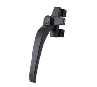 AMENGJ Manillas para Ventanas Manija de ventana aleación aluminio, apertura plana, color exterior, for empujar la puerta y hebilla cierre en forma siete(Black left,Right)