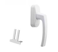 AMENGJ Manillas para Ventanas Manija derecha, transmisión de aleación aluminio, varios accesorios for ventanas abatibles externas con corte puente(White - 50mm 1pcs)