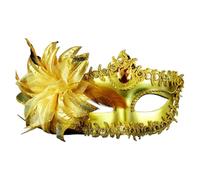 AMENGJ Mascara Veneciana Máscara veneciana, pluma, flor, boda, carnaval, disfraz de actuación, dama sexy, baile máscaras(Color 3)