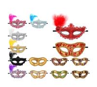 AMENGJ Mascara Veneciana Máscaras de carnaval vintage Venecia (14-56 piezas) for fiestas, clubes y cosplay(Style A-28pcs)