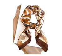 AMENGJ Pañuelo Cuello Mujer Bufanda Cuadrada Estampada for Mujer, Chal de satén for Playa(Color 27)