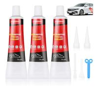 Amentalove 3 Piezas 150MLSilicona Negra para Coche, Masilla de Carrocero Coche, Pegamento Alta Temperatura, Impermeable y de Secado Rápido, Adecuado para Sellar Puertas, Parabrisas y Carrocerías