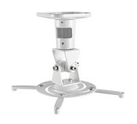 AMER MOUNTS Soporte para proyector - Soporte de Techo Universal LCD DLP basculante Giratorio de 360 Grados hasta 14 kg, Color Blanco