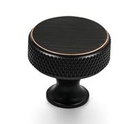 Amerdeco 10 piezas de pomos para muebles, bronce cepillado con aceite, tirador de varilla para gabinetes de cocina, pomos para armario, armario, con tornillos UK0051