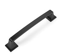 Amerdeco 6 Piezas Tiradores de Cocina 128mm Negro - Tirador de Puerta y Cajones de Aleación de Zinc Para Muebles