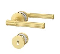 Amerdeco Manilla de Puerta Dorado de Aluminio - Conjunto BB para Puertas de Interior, Manillas Puertas Interior Elegantes UK0055