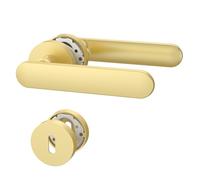 Amerdeco Manilla de Puerta Dorado de Aluminio - Conjunto BB para Puertas de Interior, Manillas Puertas Interior Elegantes