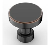 Amerdeco Paquete de 20 pomos de armario de bronce aceitado de 32 mm (1-1/4 pulgadas) de un solo agujero para gabinetes de tocador y pomos redondos para cajones de baño