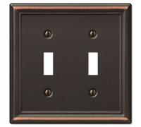 Amerelle 149TTDB Chelsea - Placa de pared, 2 palancas, bronce envejecido