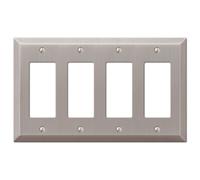 Amerelle 163r4bn Century Quadruple Rocker Steel Placle en nquel cepillado