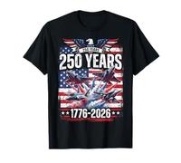 América 250 años 1776-2026 USA Eagle Fighter Jets Militar Camiseta