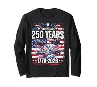 América 250 años 1776-2026 USA Eagle Fighter Jets Militar Manga Larga