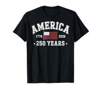 America 250 Years 2026 1776 USA United States Flag July 4th Camiseta
