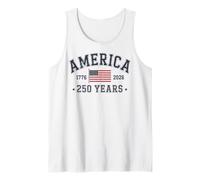 America 250 Years 2026 1776 USA United States Flag July 4th Camiseta sin Mangas