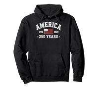America 250 Years 2026 1776 USA United States Flag July 4th Sudadera con Capucha