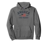 America 250 Years 2026 1776 USA United States Flag July 4th Sudadera con Capucha