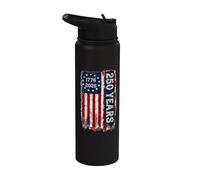 America 250th Independence Day 250 Anniversary USA Flag Stainless Steel Insulated Water Bottle