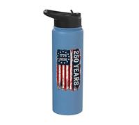 America 250th Independence Day 250 Anniversary USA Flag Stainless Steel Insulated Water Bottle