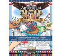 America at 250: A Patriotic Journey Through History - Details Americana Coloring Pages for Adults and Kids - Semiquincentennial