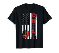 America Chili USA Flag Picante Red Pepper 4 de Julio Camiseta