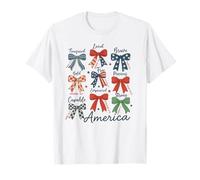 America Coquette Bow 4 Julio Camisa Verbos de la Biblia USA American Camiseta