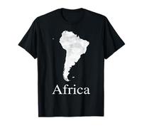América del Sur África Divertido Mapa de Viaje de Continente Mez amiseta