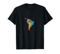 América del Sur Mapa Estilo Risógrafo, Latino & Latina Pride Camiseta