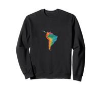 América del Sur Mapa Estilo Risógrafo, Latino & Latina Pride Sudadera