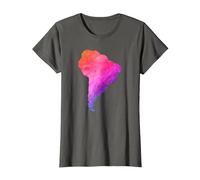 América del Sur Sudamerica Brasil Argentina Mapa Colorido Camiseta, Mujer, Asfalto, S