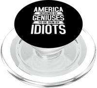 América diseñada por genios dirigidos por Idiotas - Política Divertida PopSockets PopGrip para MagSafe
