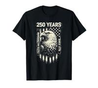 America Faith and Freedom 250 Years Since 1776 4th of July Camiseta