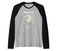 America Faith and Freedom 250 Years Since 1776 4th of July Camiseta Manga Raglan